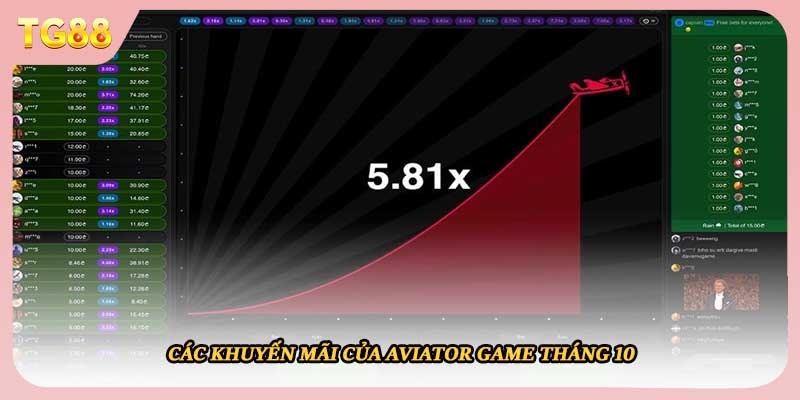 Các khuyến mãi của aviator game tháng 10